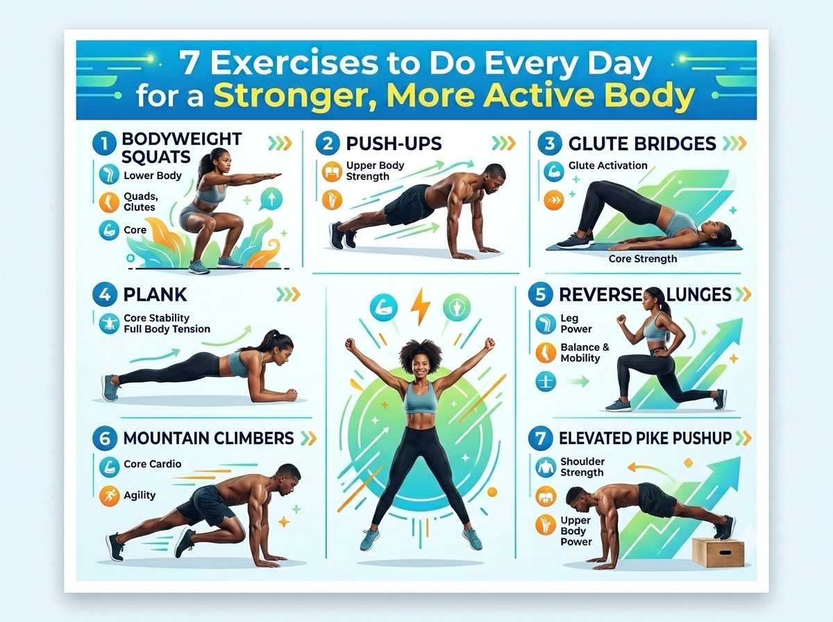 7 Exercises to Do Every Day for a Stronger, More Active Body