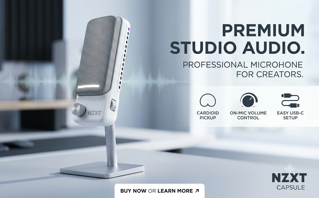 NZXT Capsule Elite - Best Gaming Microphone Under $100